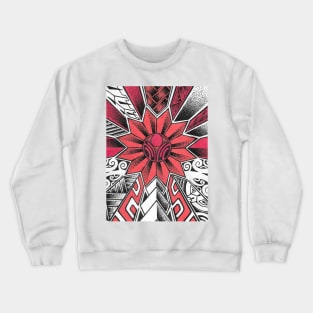 Tatoo art red white black Crewneck Sweatshirt